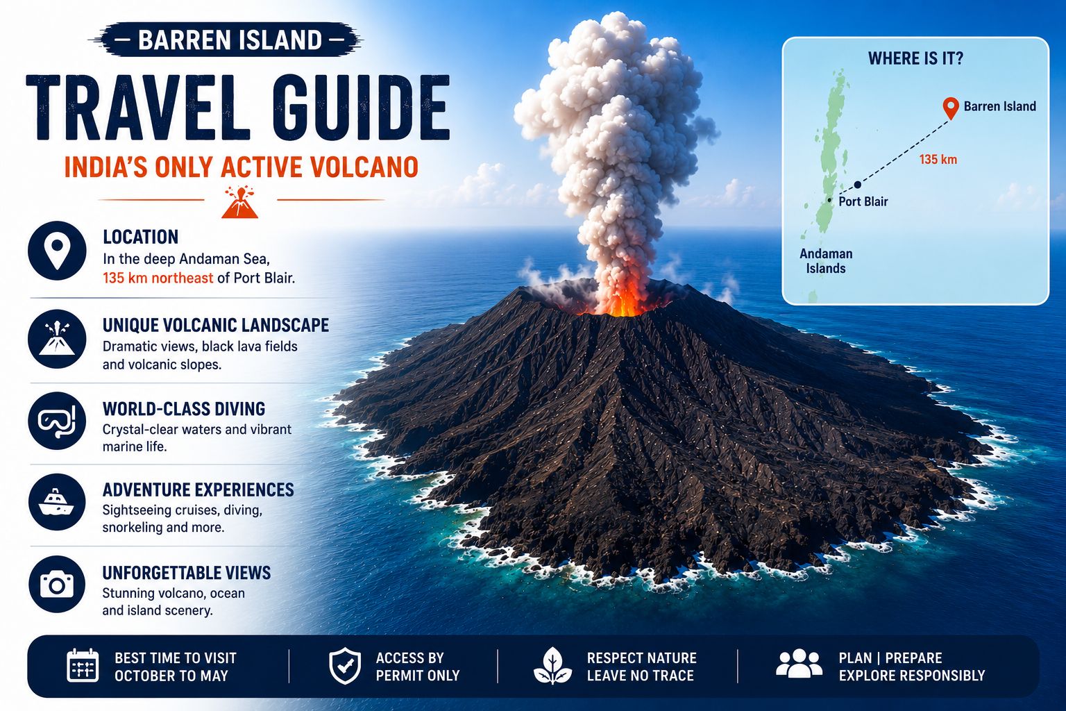 History of Barren Island Volcano